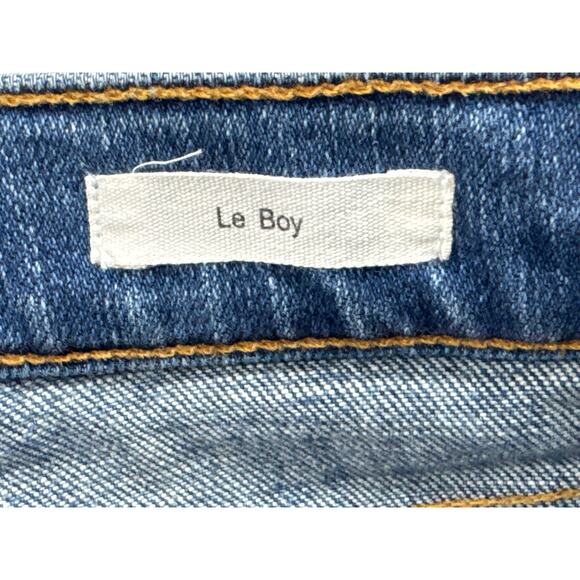 FRAME Women's Le Boy Boyfriend Fit Blue Denim Jeans - Size 25 (25x28) - Picture 4 of 5